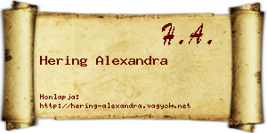 Hering Alexandra névjegykártya